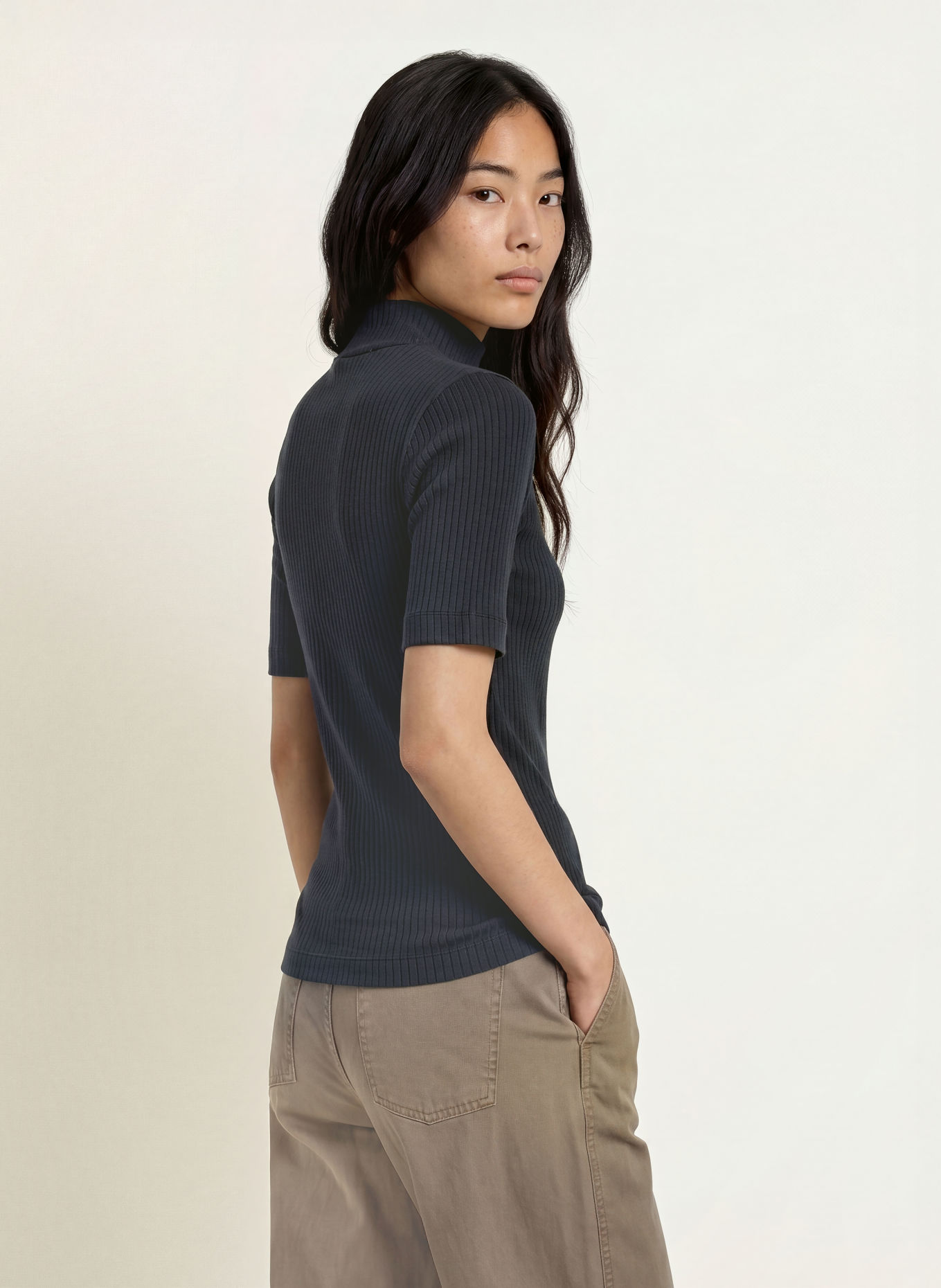 Marc O'Polo T-shirt: DONKERBLAUW