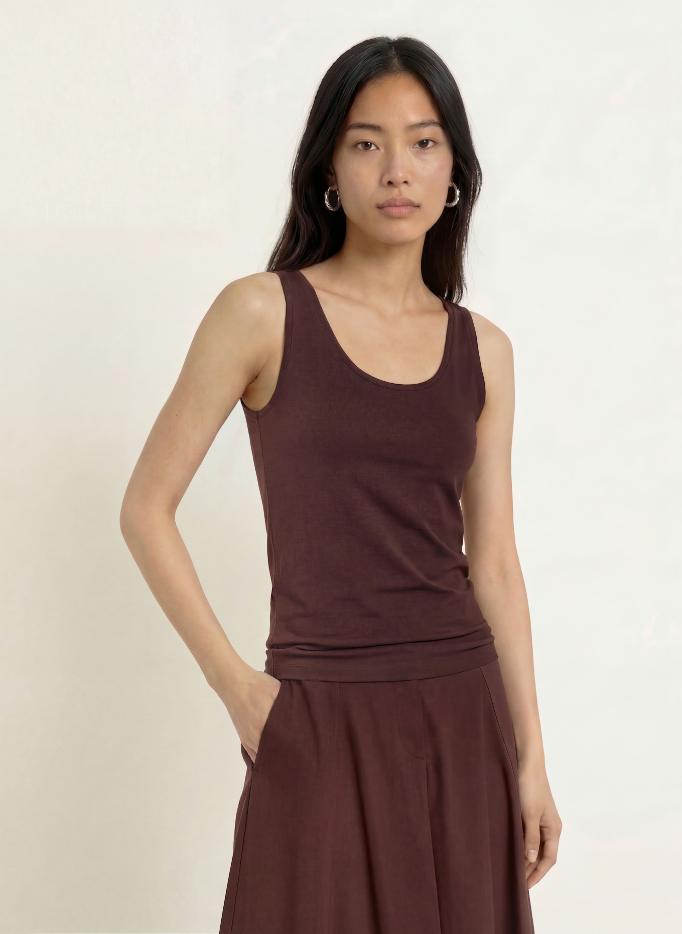 Marc O'Polo Top: DARK BROWN