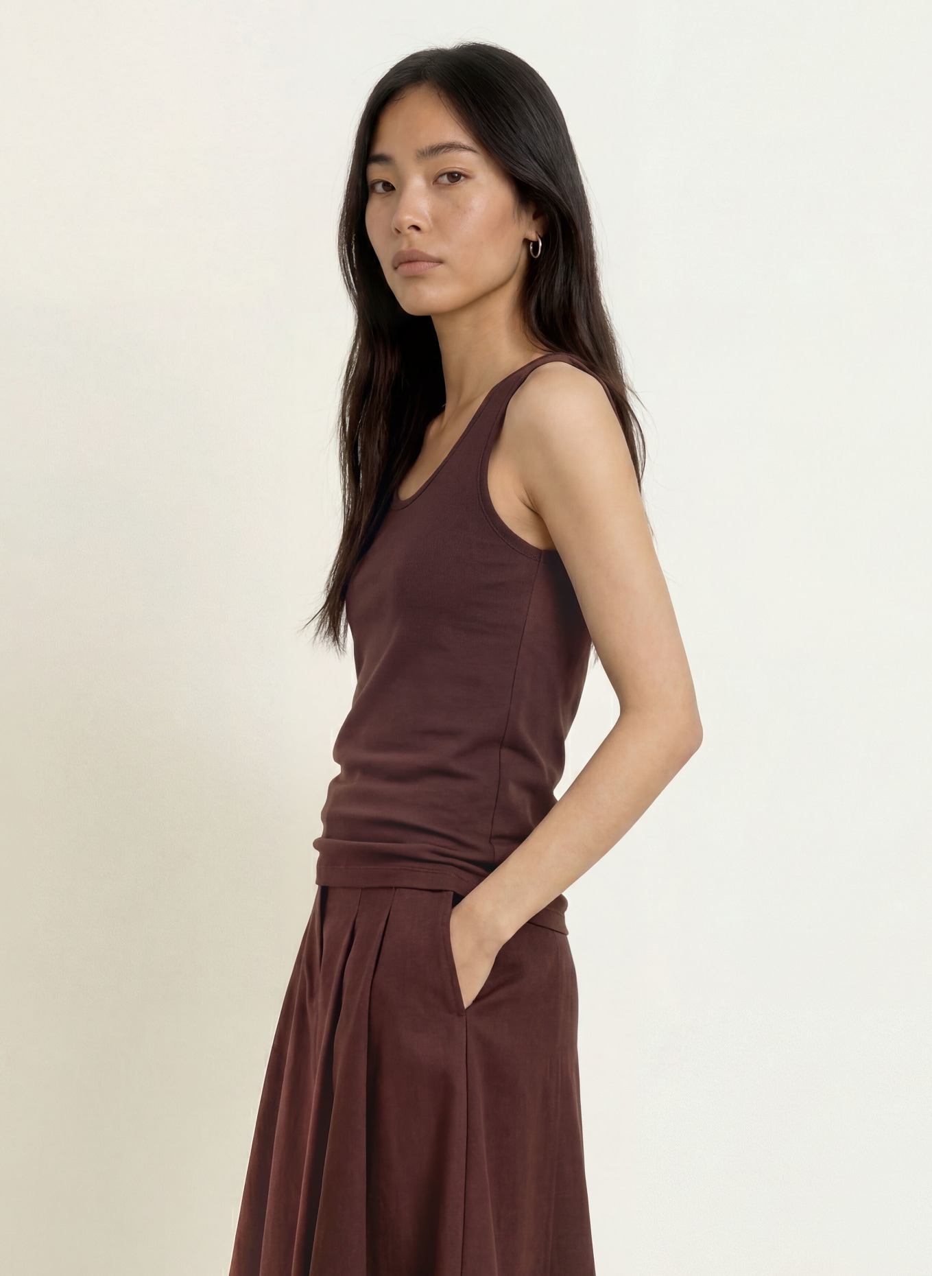 Marc O'Polo Top: DARK BROWN