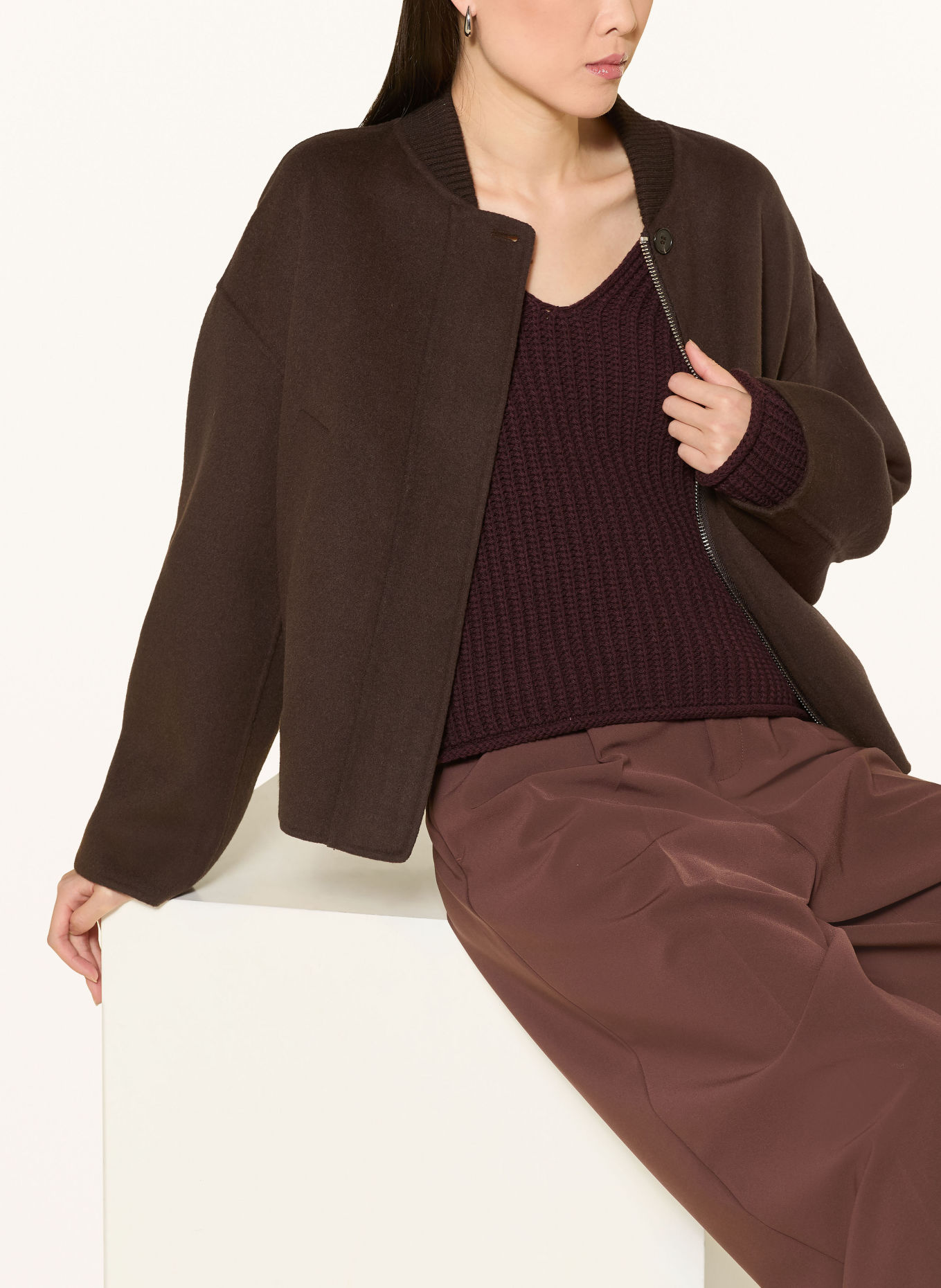Marc O'Polo Sweater: DARK BROWN