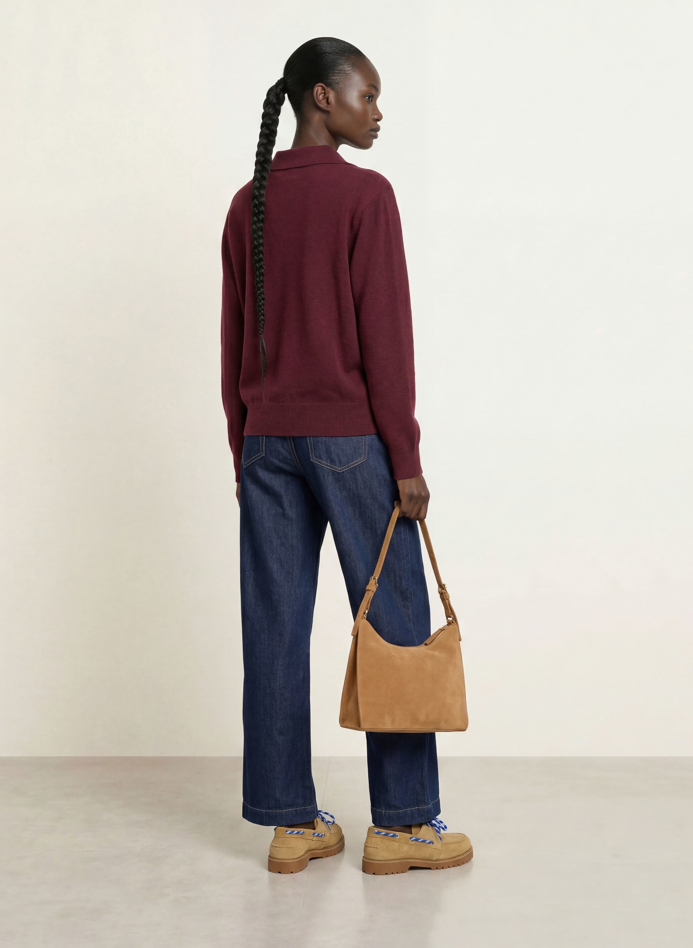 CLAUDIE PIERLOT Sweter: CIEMNOCZERWONY / JASNONIEBIESKI