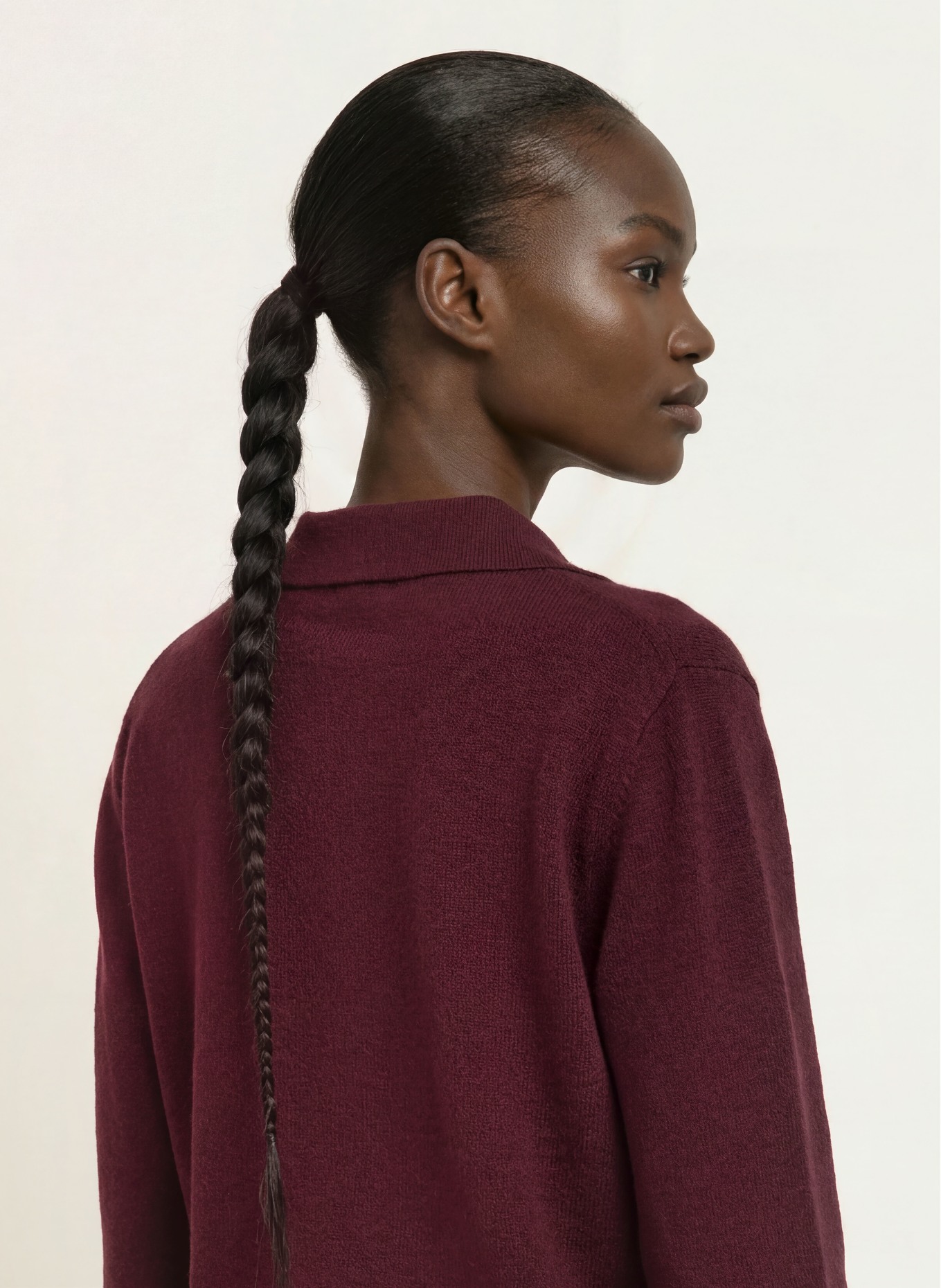CLAUDIE PIERLOT Sweter: CIEMNOCZERWONY / JASNONIEBIESKI