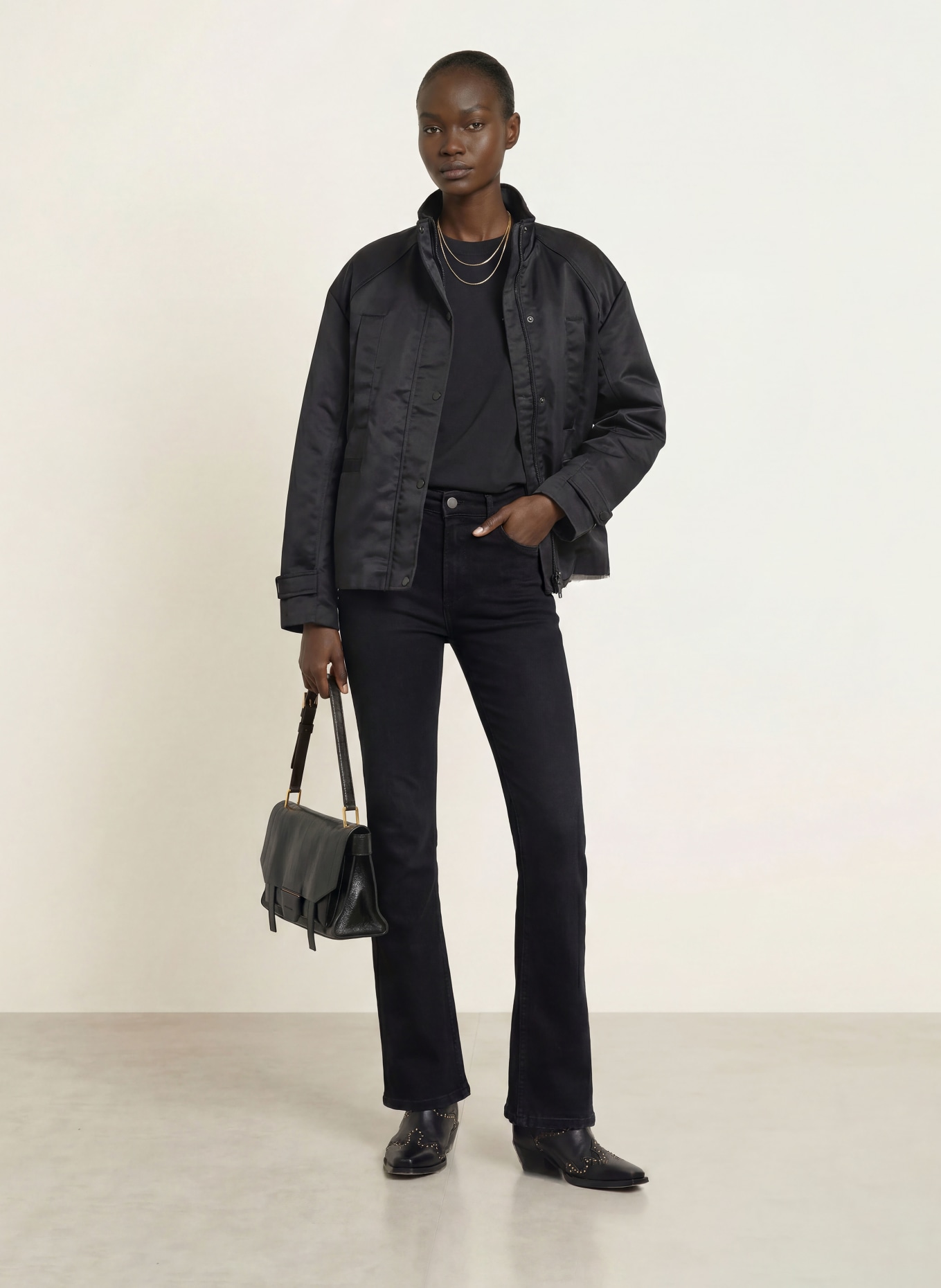 ALLSAINTS Bootcut džíny HALDAN: 162 Washed Black