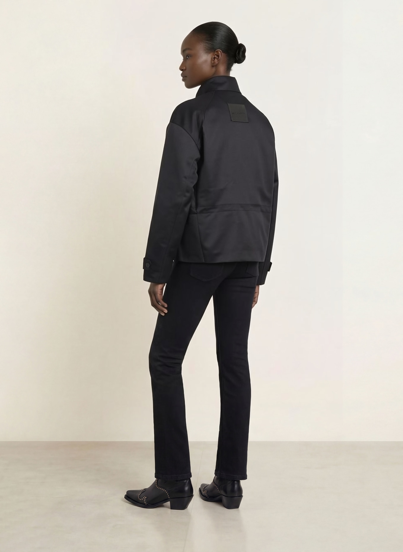 ALLSAINTS Bootcut džíny HALDAN: 162 Washed Black