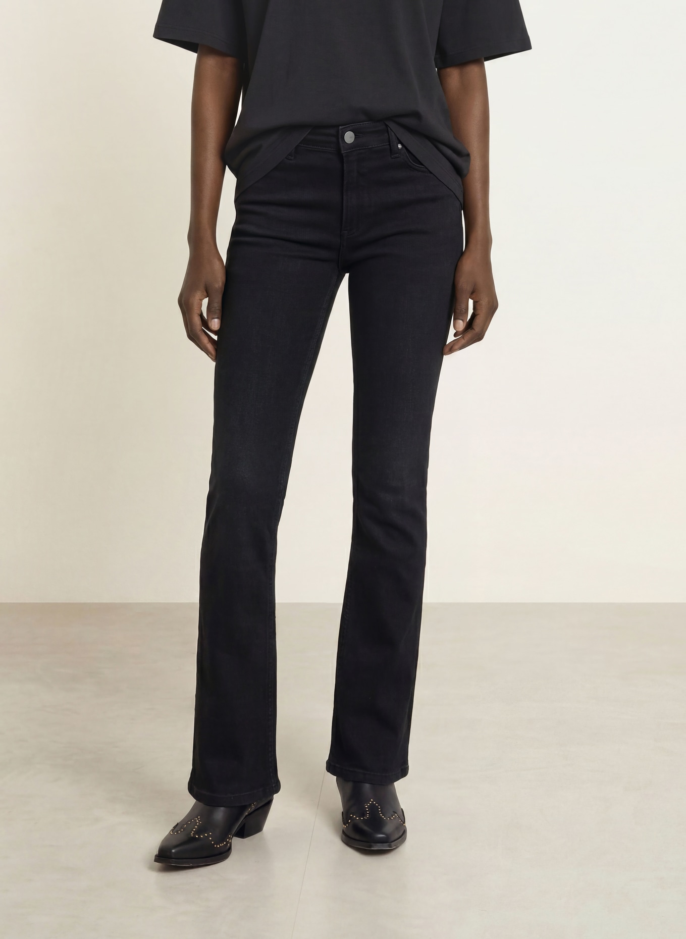 ALLSAINTS Bootcut džíny HALDAN: 162 Washed Black