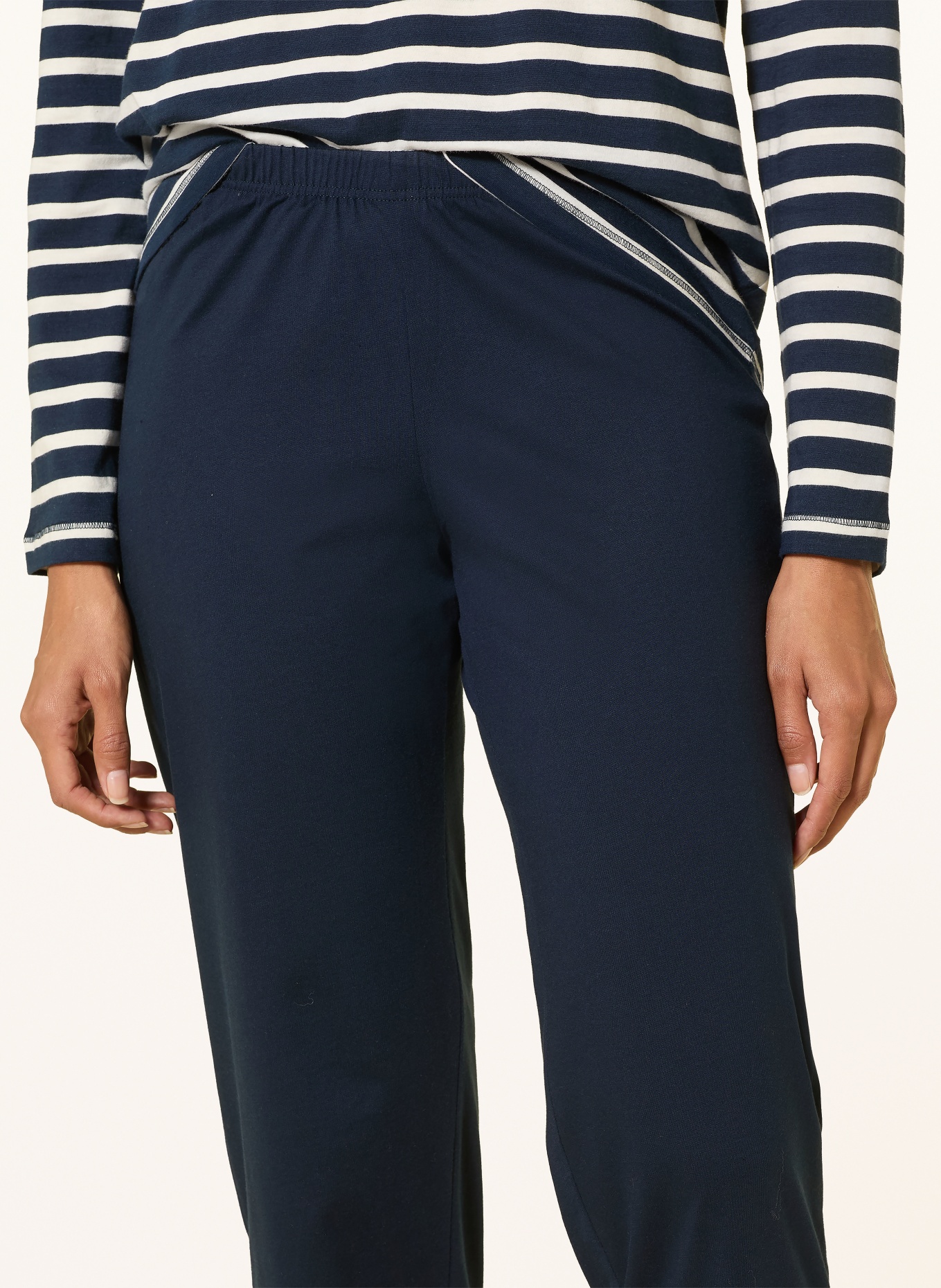 SCHIESSER Schlafanzug CASUAL ESSENTIALS: DUNKELBLAU / WEISS