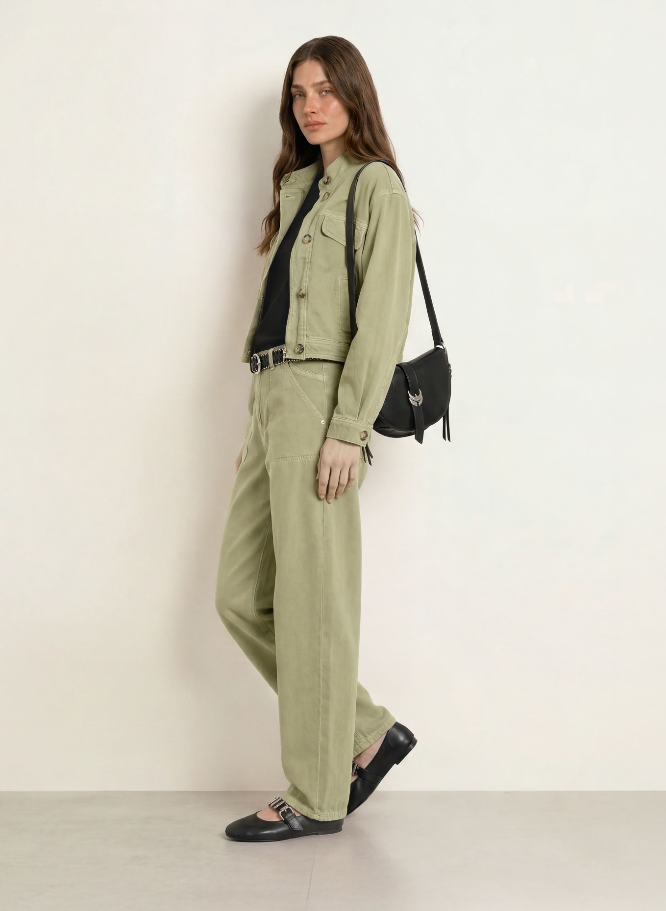 ba&sh Jeansjacke RALLO: GREEN ALMOND