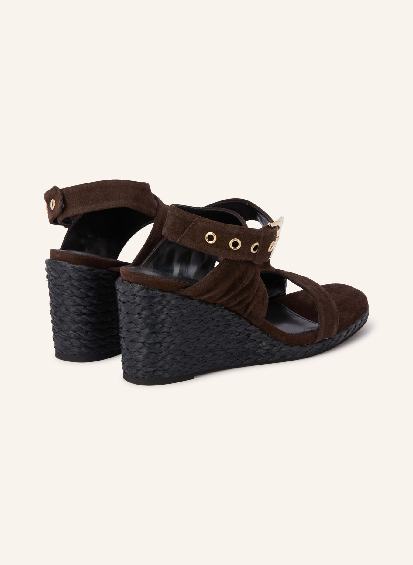 ba&sh Wedges CECILE: DUNKELBRAUN / GOLD