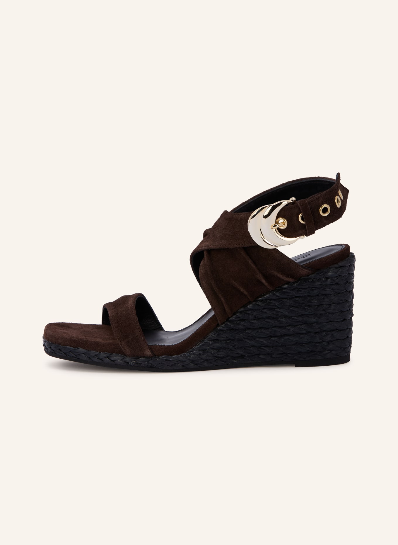 ba&sh Wedges CECILE: DUNKELBRAUN / GOLD