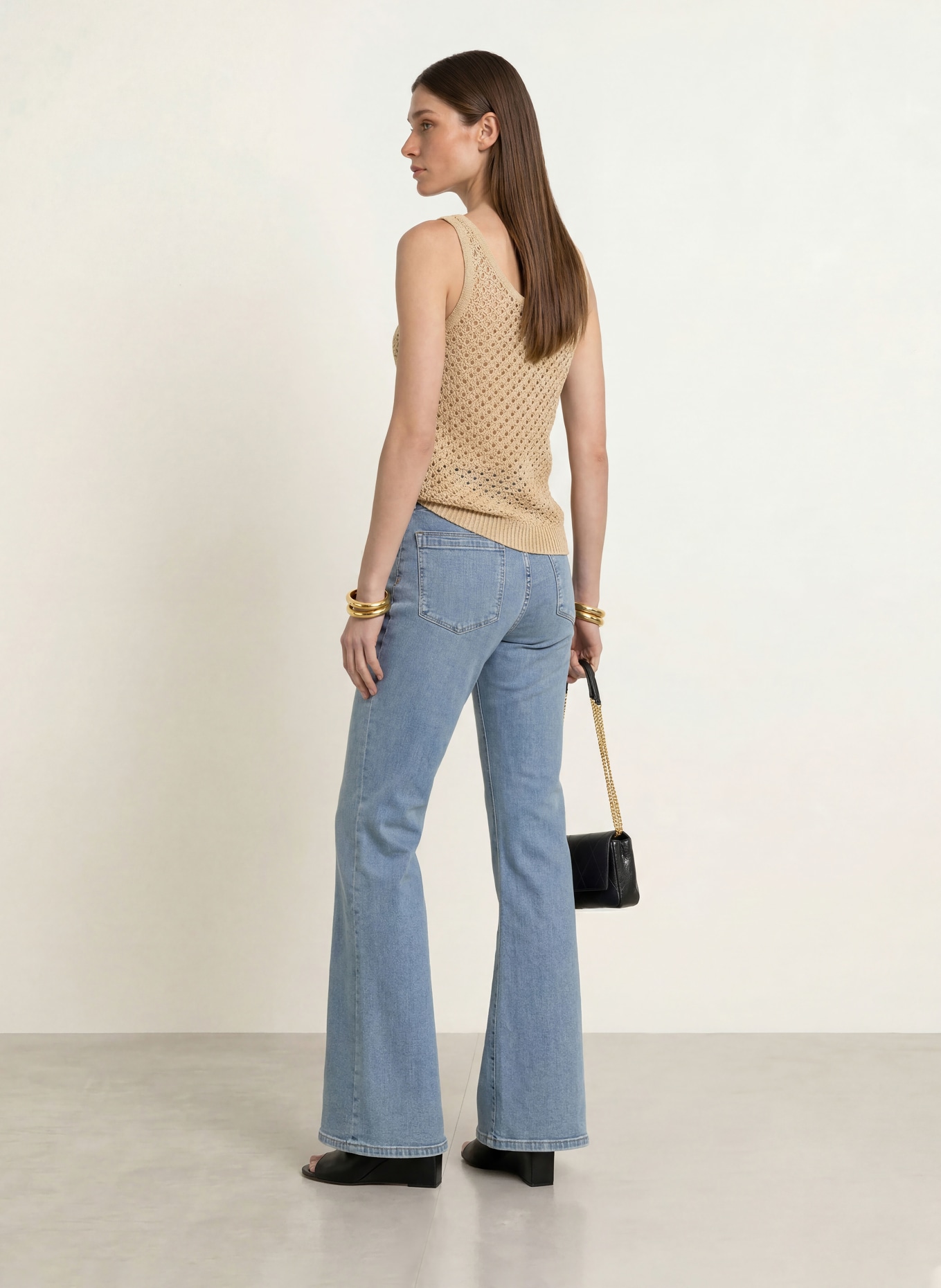 REISS CALI Flared jeans: 45 LIGHT BLUE