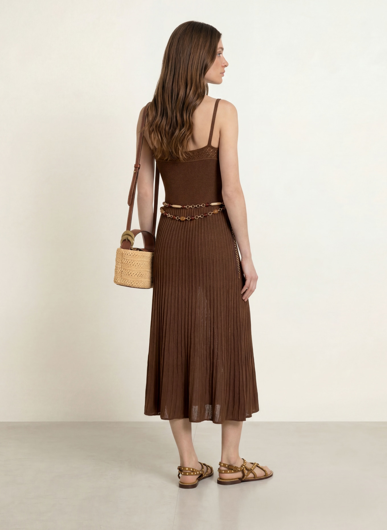 ba&sh Strickkleid NOTO: BRAUN