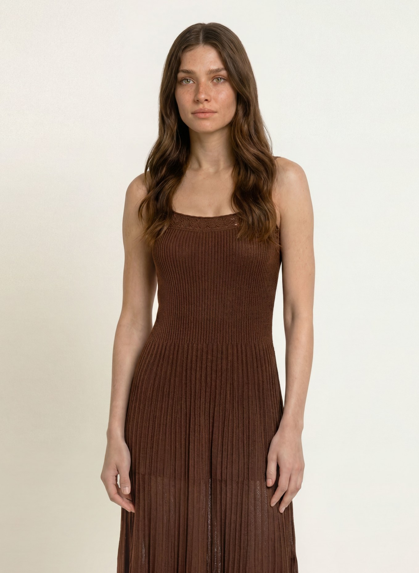 ba&sh Strickkleid NOTO: BRAUN