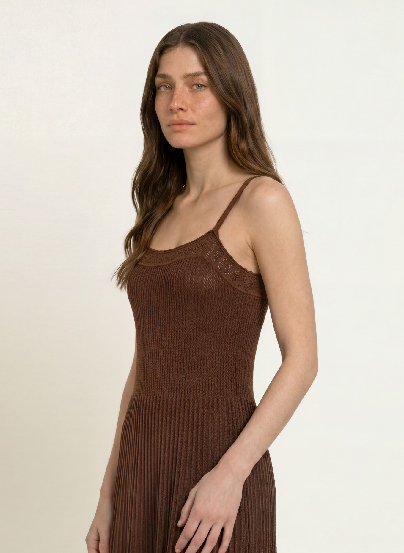 ba&sh Strickkleid NOTO: BRAUN