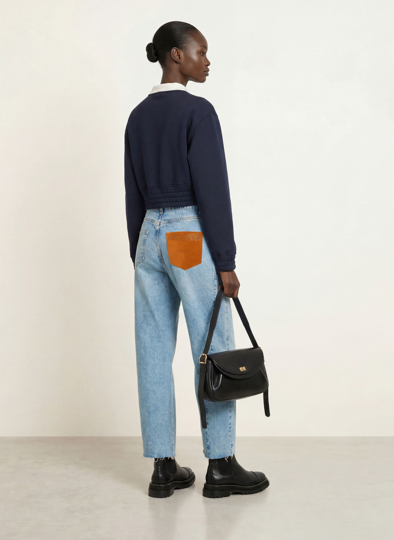 SANDRO Barrel Jeans: 4785 BLUE JEAN