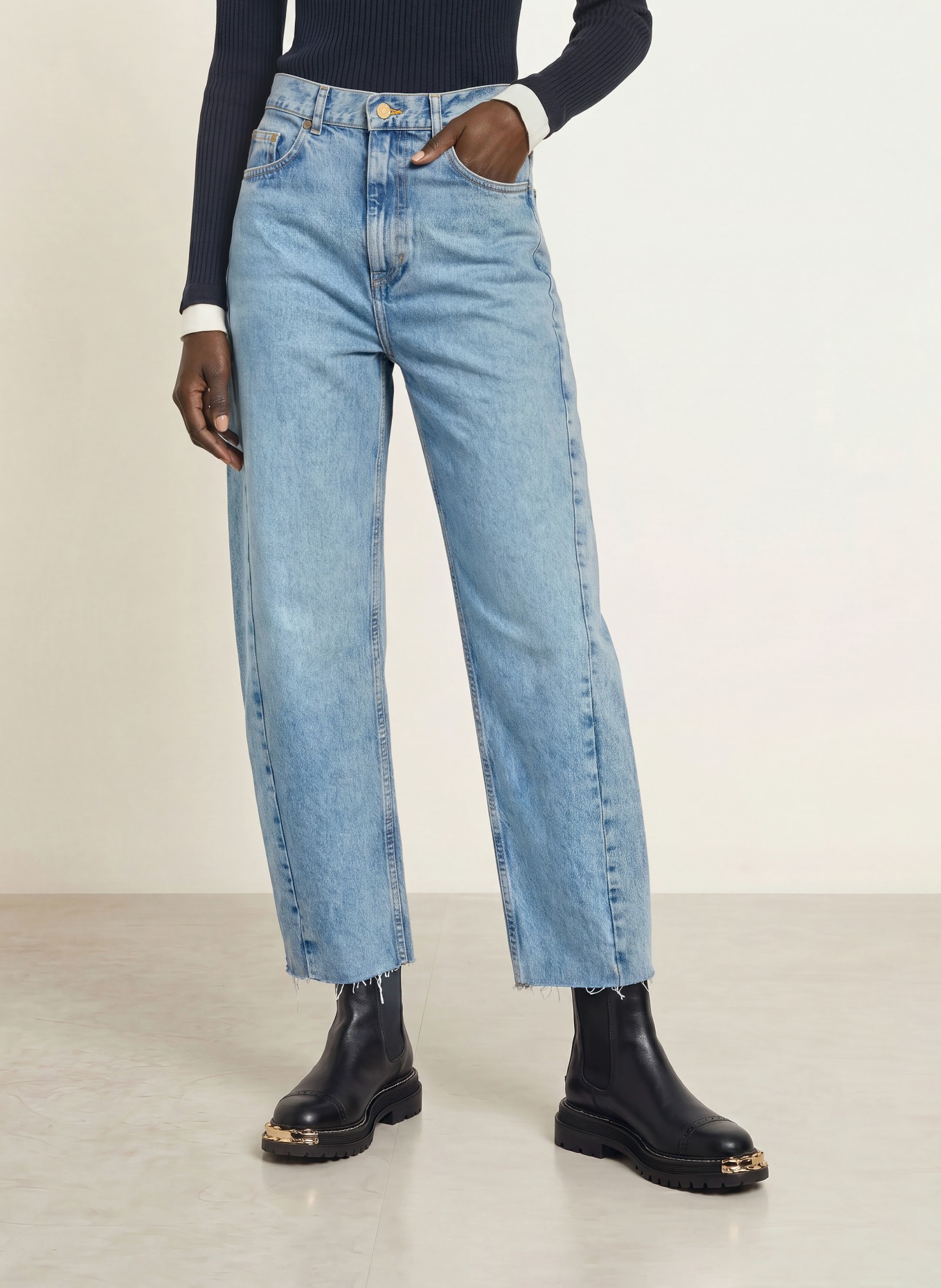 SANDRO Barrel Jeans: 4785 BLUE JEAN