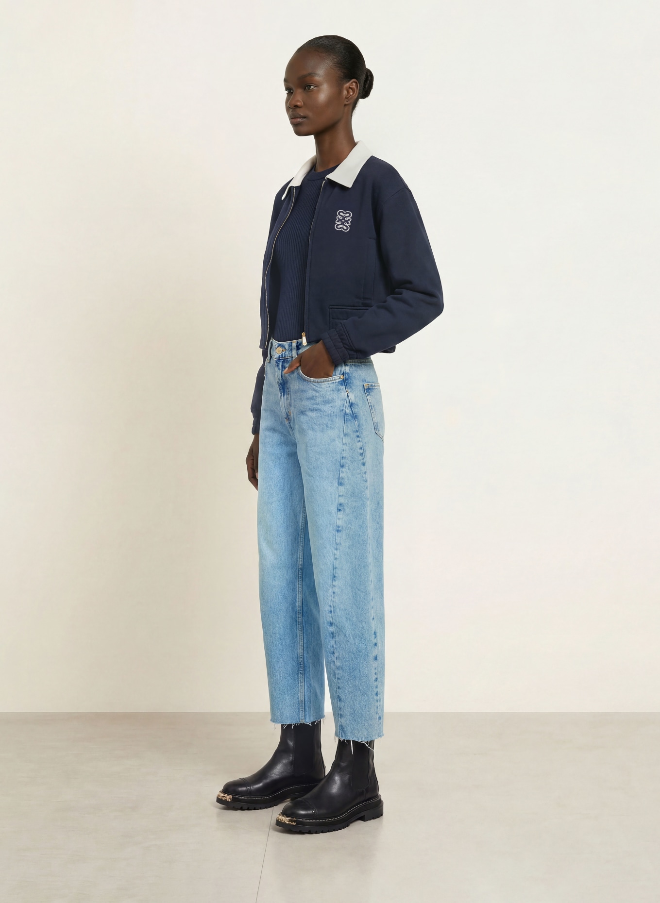 SANDRO Barrel Jeans: 4785 BLUE JEAN