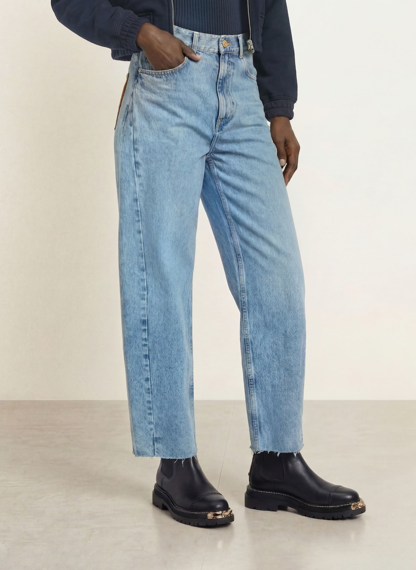 SANDRO Barrel Jeans: 4785 BLUE JEAN