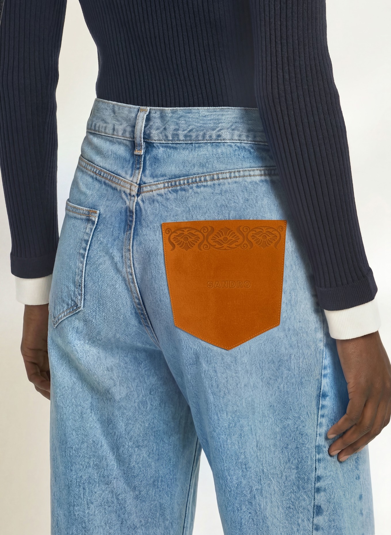 SANDRO Barrel Jeans: 4785 BLUE JEAN