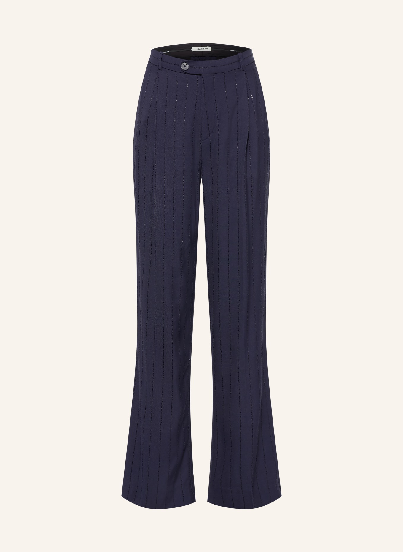 SANDRO Hose mit Pailletten: DUNKELBLAU