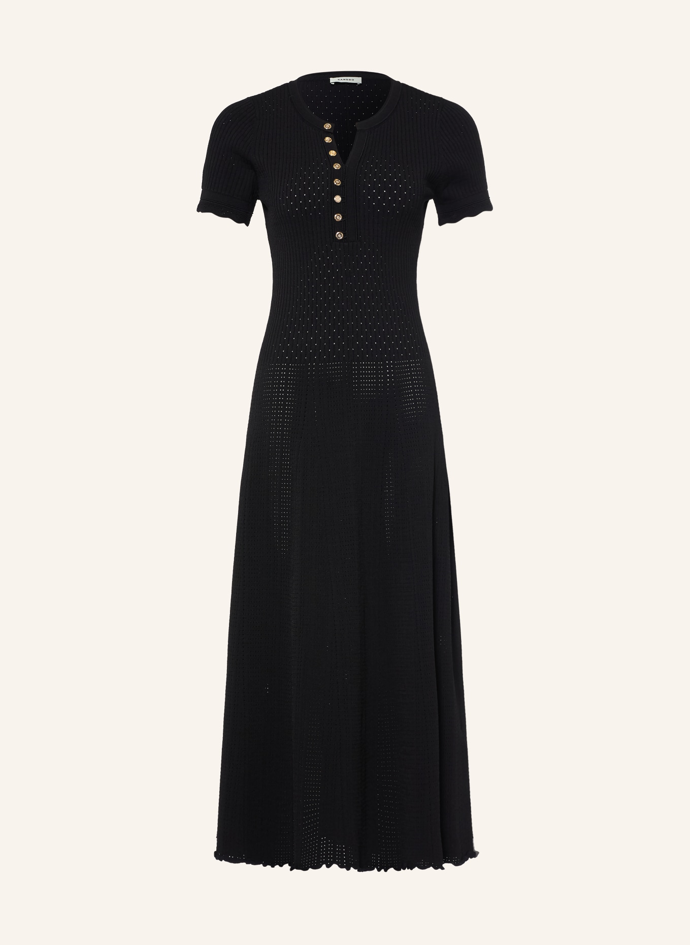 SANDRO Strickkleid: SCHWARZ
