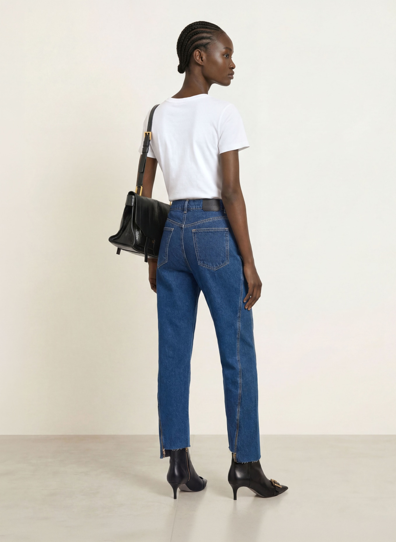 ALLSAINTS T-Shirt STACKS AMELIE mit Schmucksteinen: WEISS