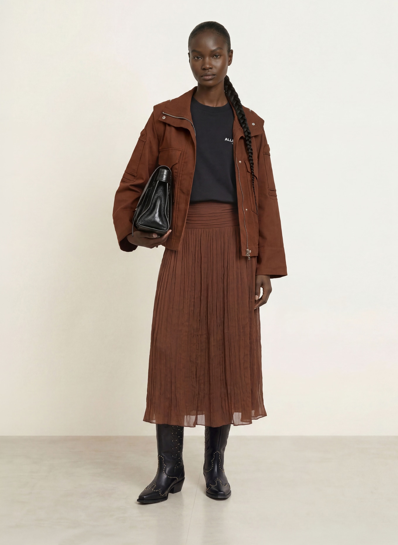 ALLSAINTS Rock ASAL: DUNKELBRAUN