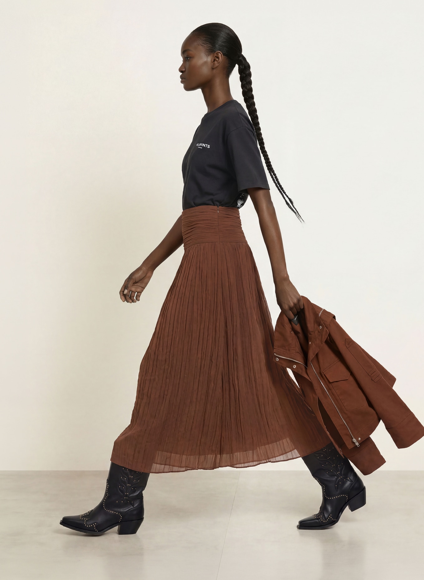 ALLSAINTS Rock ASAL: DUNKELBRAUN