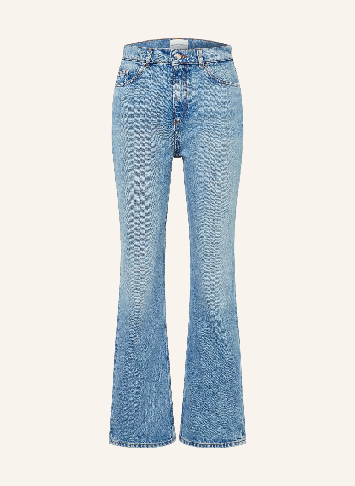 CLAUDIE PIERLOT Straight Jeans: 0017 BLUE DENIM