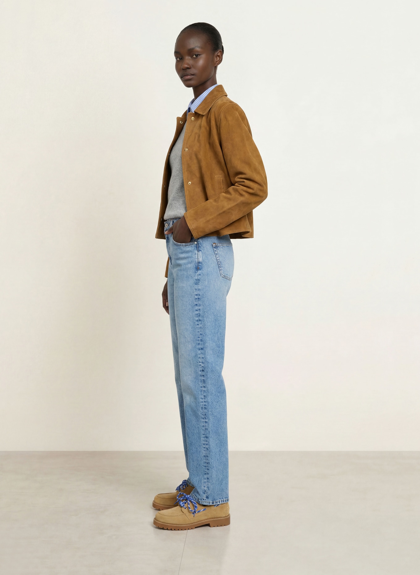 CLAUDIE PIERLOT Straight Jeans: 0017 BLUE DENIM