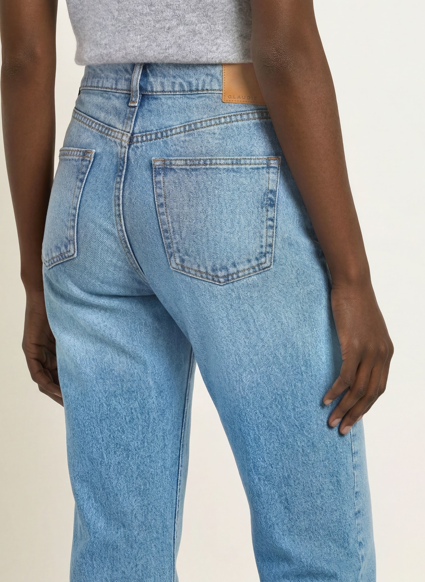 CLAUDIE PIERLOT Straight Jeans: 0017 BLUE DENIM