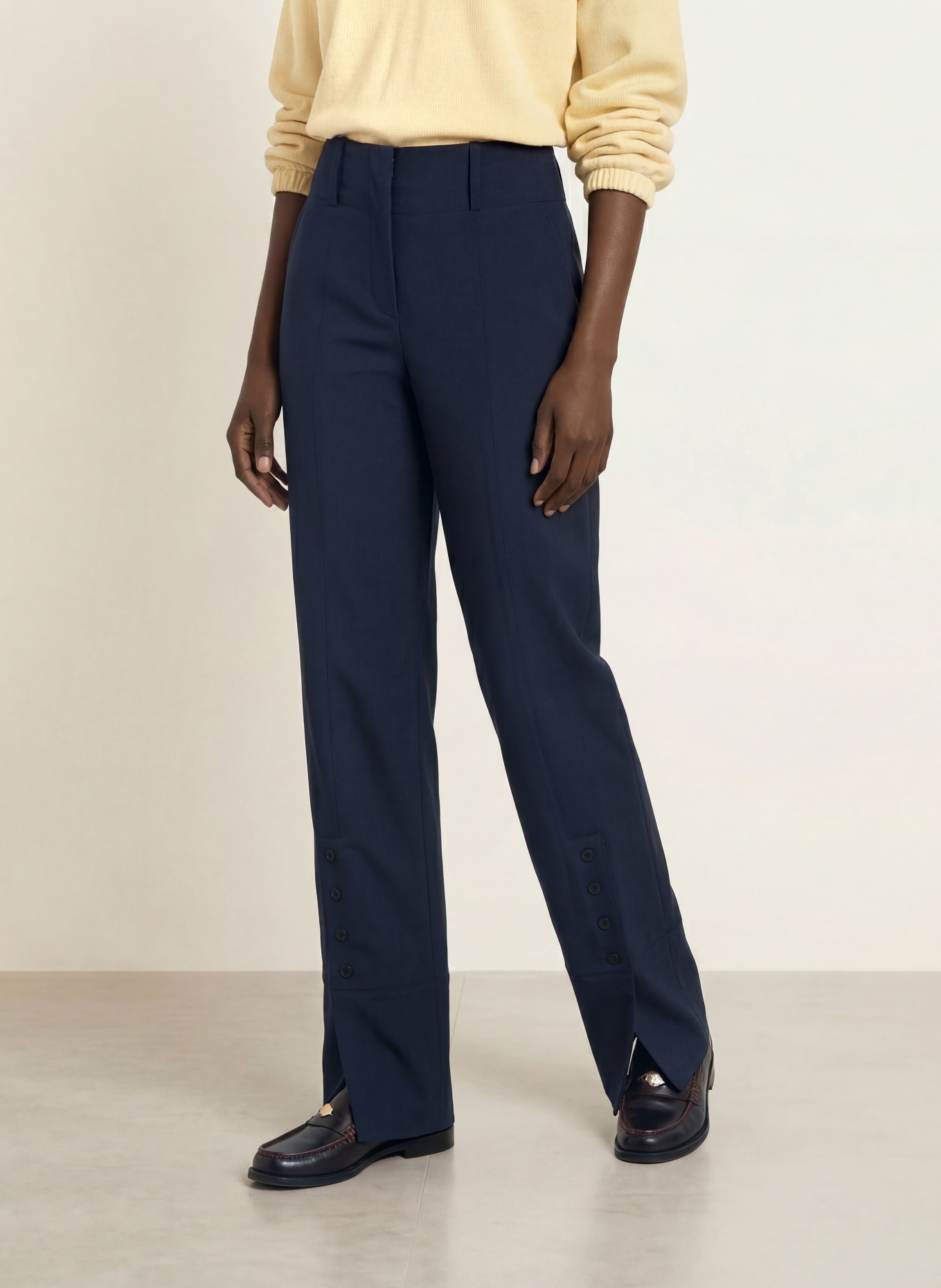 CLAUDIE PIERLOT Marlenehose: DUNKELBLAU