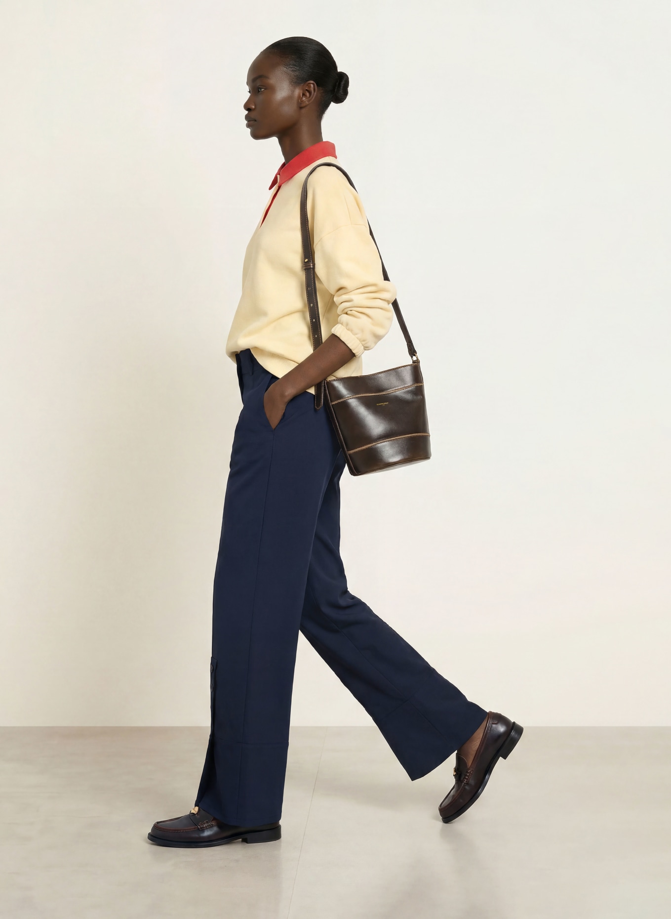 CLAUDIE PIERLOT Marlenehose: DUNKELBLAU