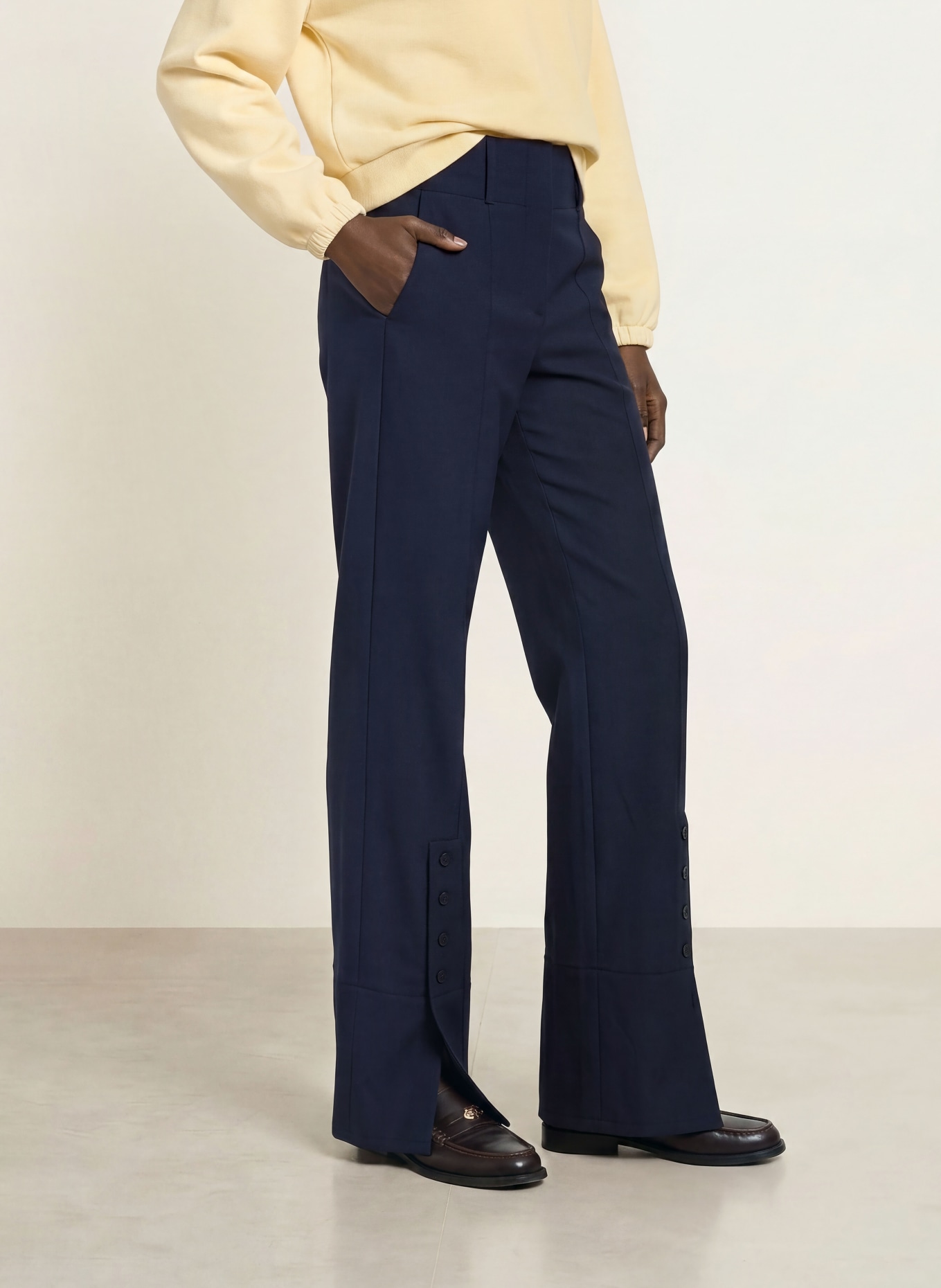 CLAUDIE PIERLOT Marlenehose: DUNKELBLAU