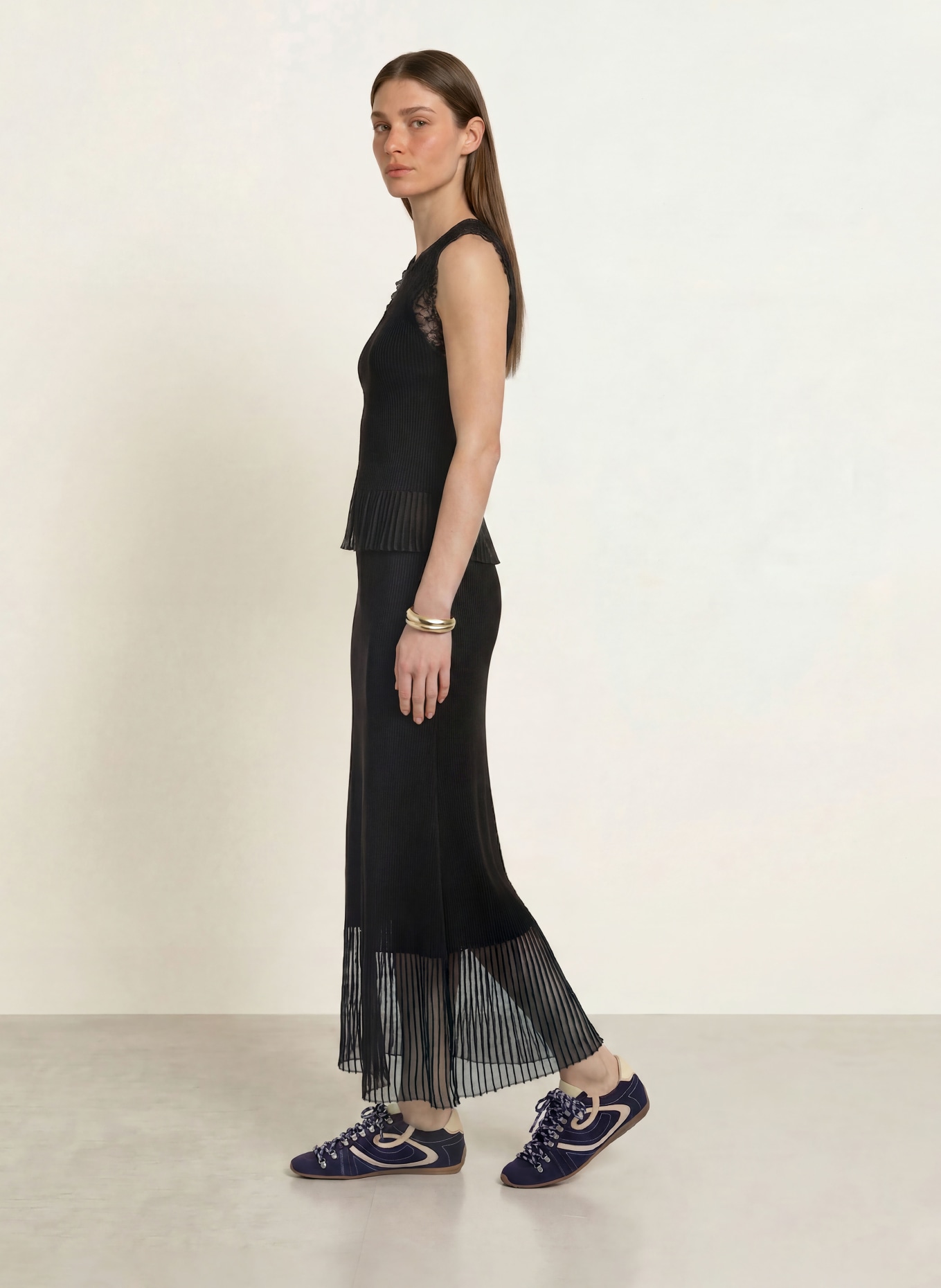 CLAUDIE PIERLOT Strickrock: SCHWARZ