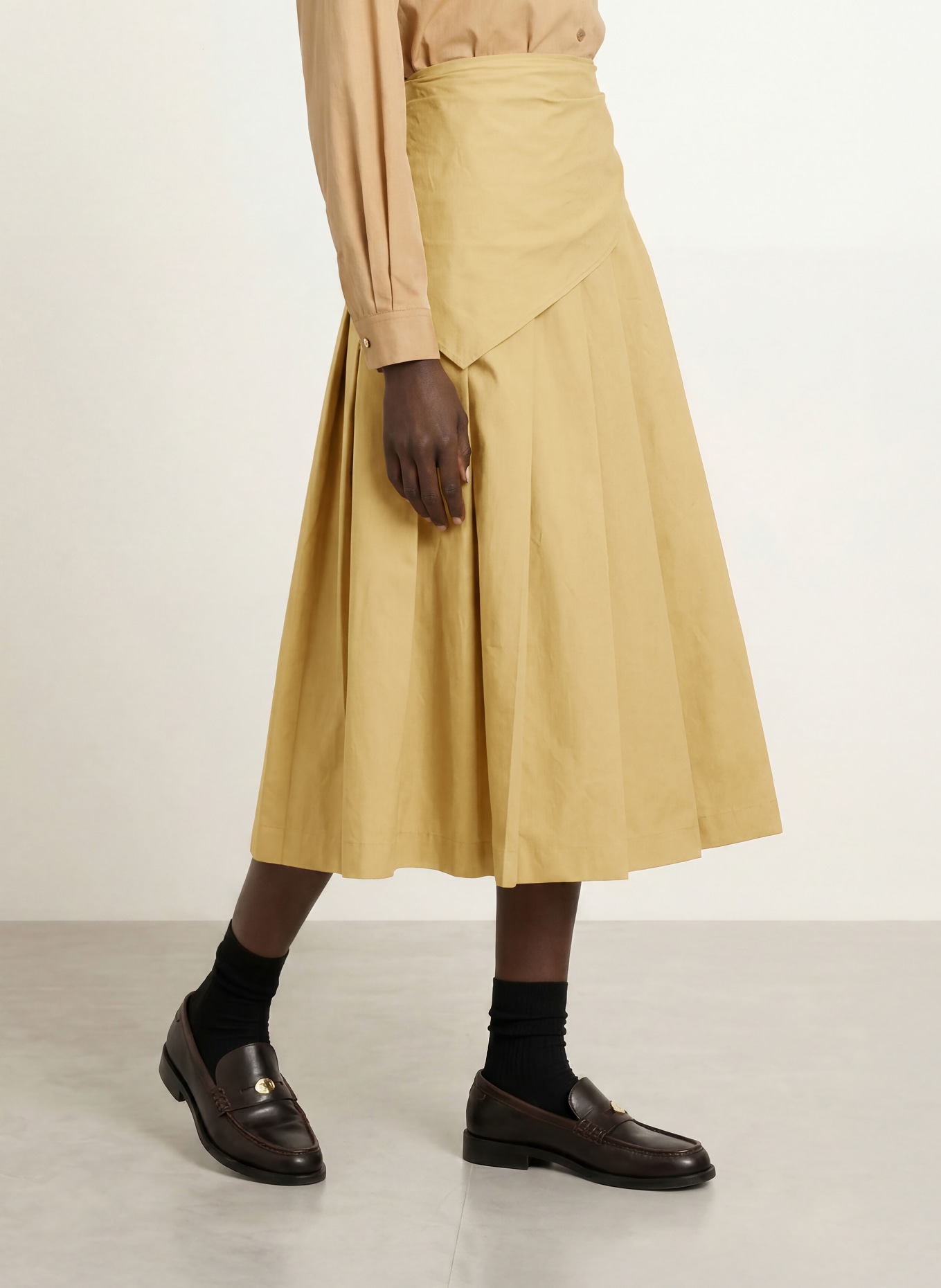 CLAUDIE PIERLOT Faltenrock: BEIGE