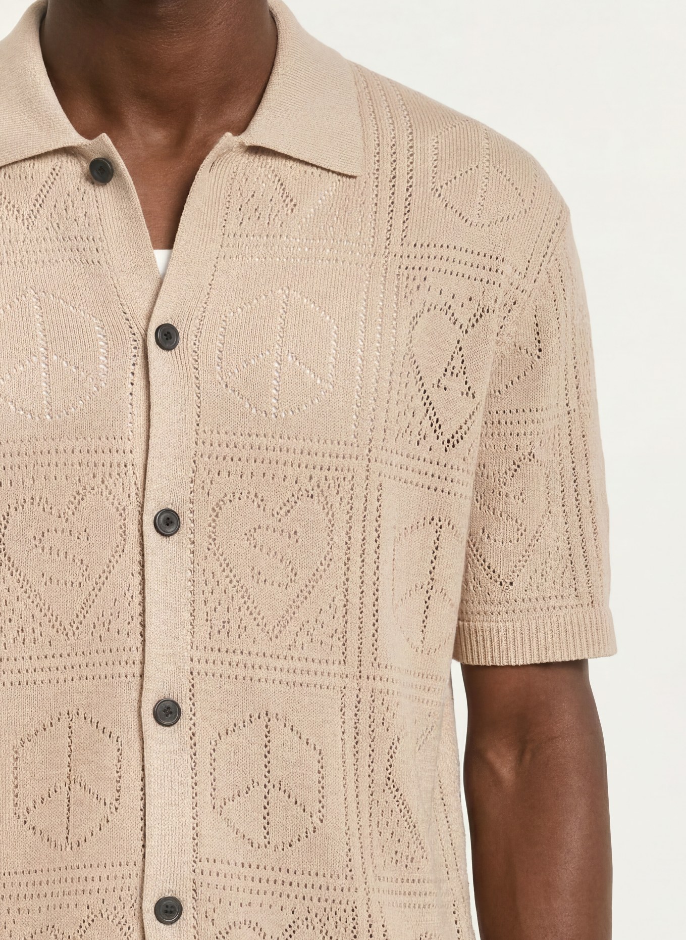 ALLSAINTS Chemise en tricot ARKTX Comfort Fit: BEIGE
