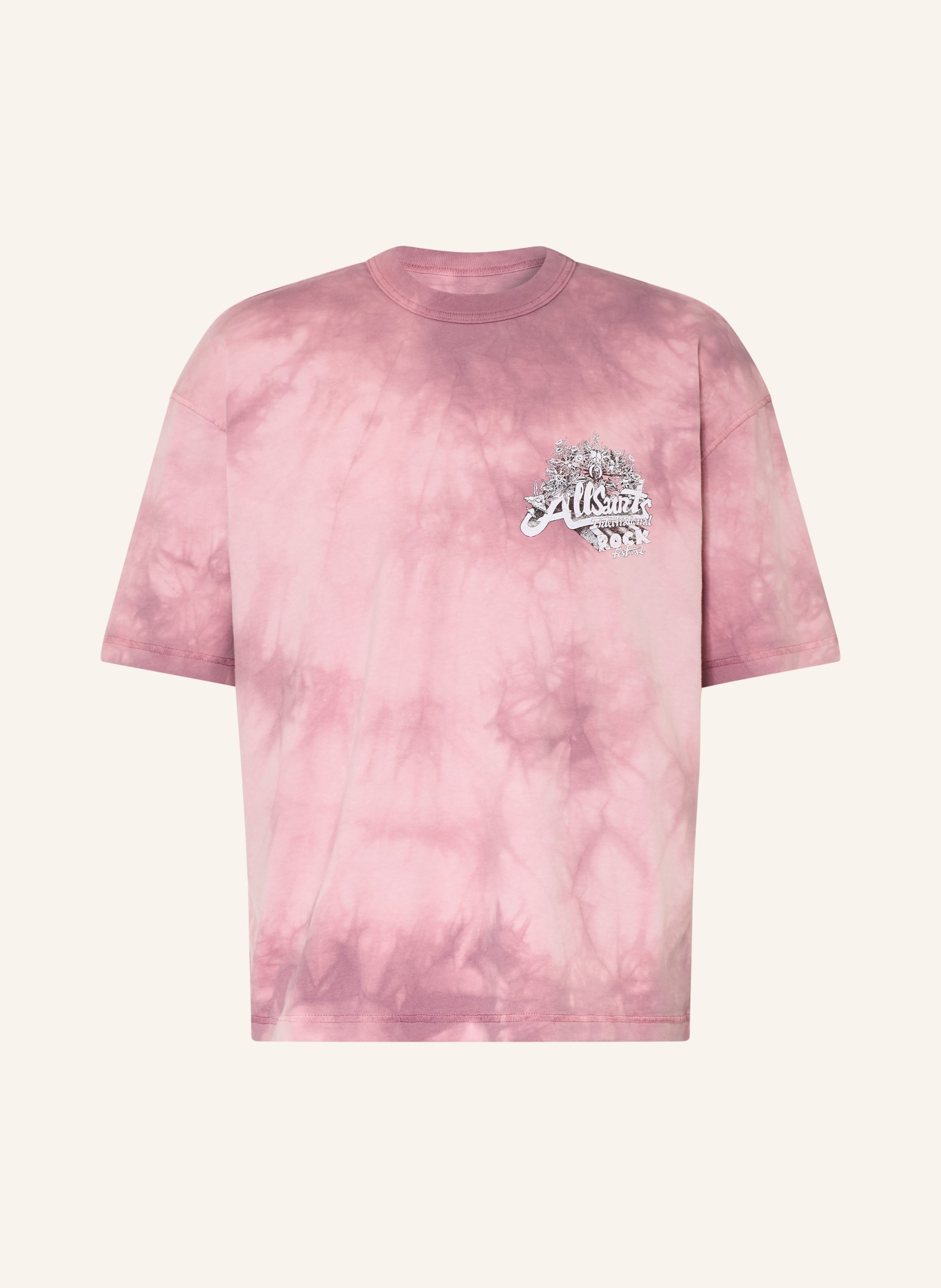 ALLSAINTS AVALON T-shirt: PINK / DUSKY PINK / BLACK