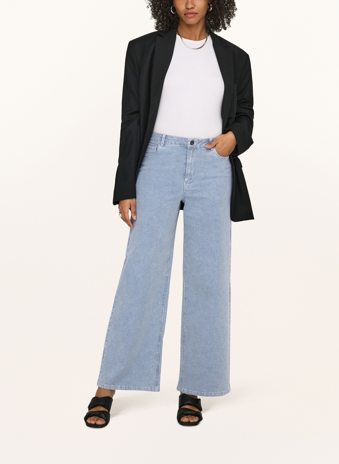 ONLY Wide leg jeans: Light Blue Denim/CLOUD DANCER