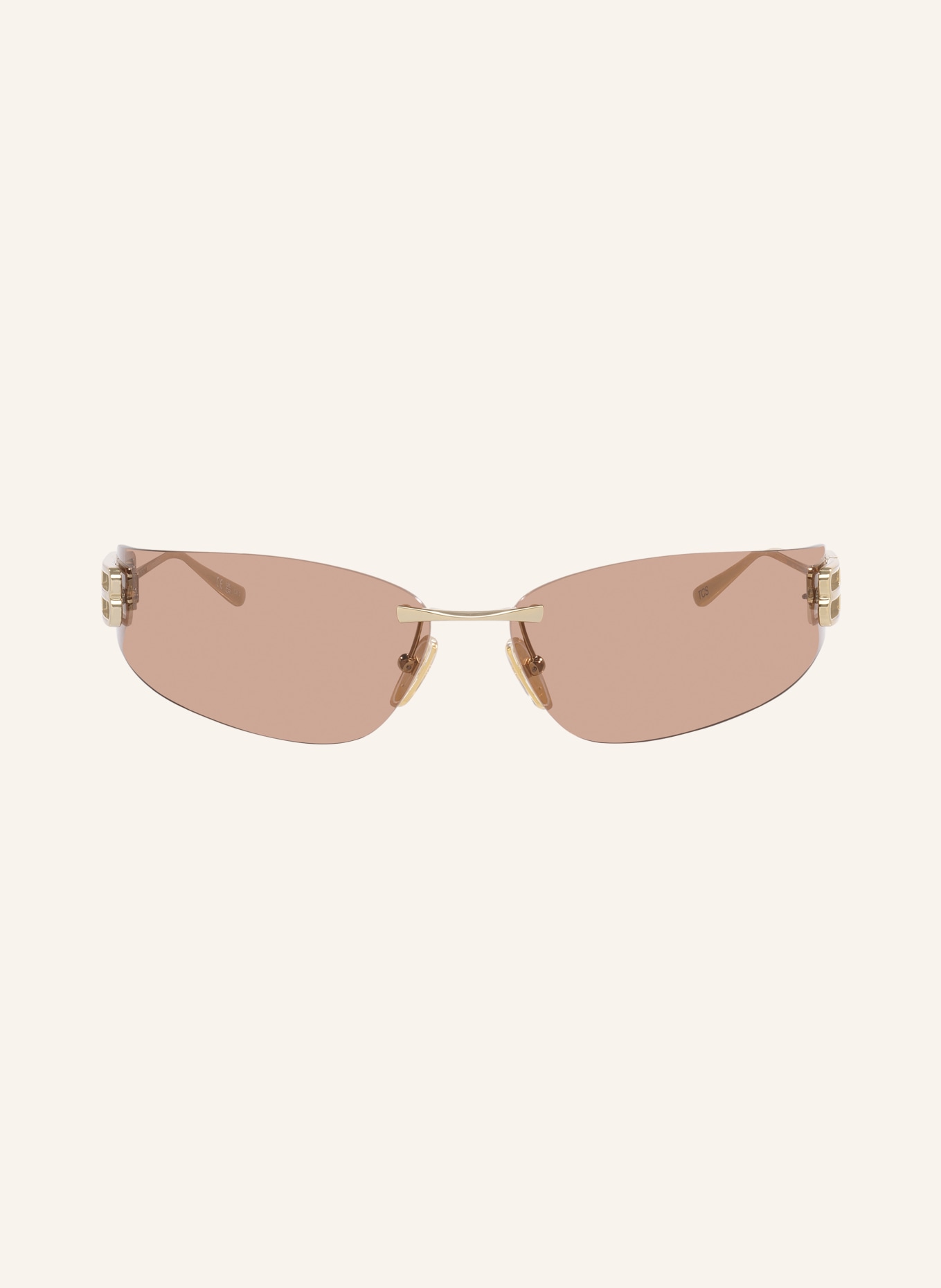 BALENCIAGA Sonnenbrille PR D53S: GOLD/ BRAUN