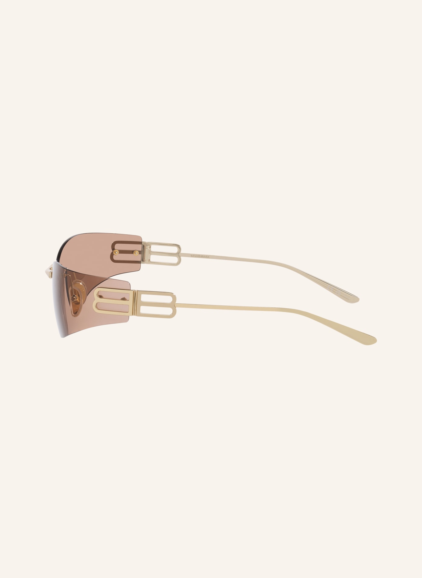 BALENCIAGA Sonnenbrille PR D53S: GOLD/ BRAUN
