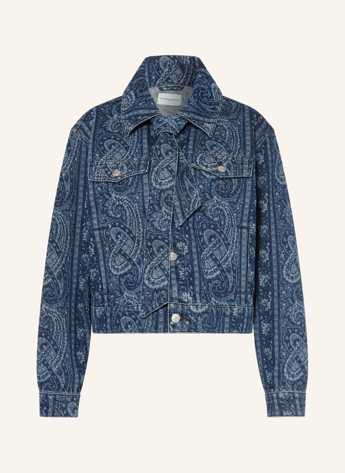 CLAUDIE PIERLOT Jeansjacke: D020 NAVY PRINT