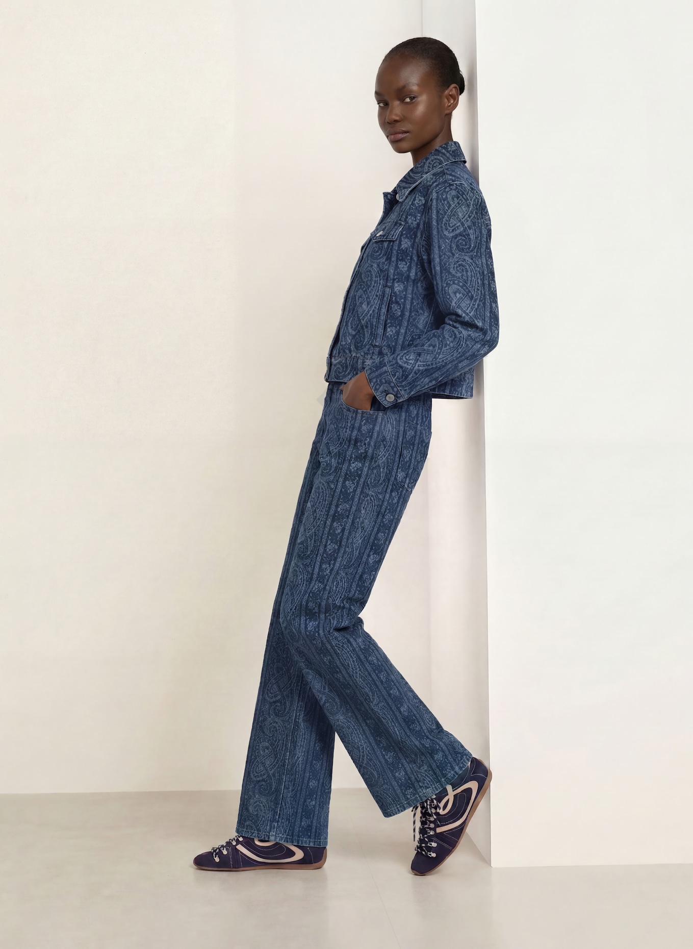 CLAUDIE PIERLOT Jeansjacke: D020 NAVY PRINT