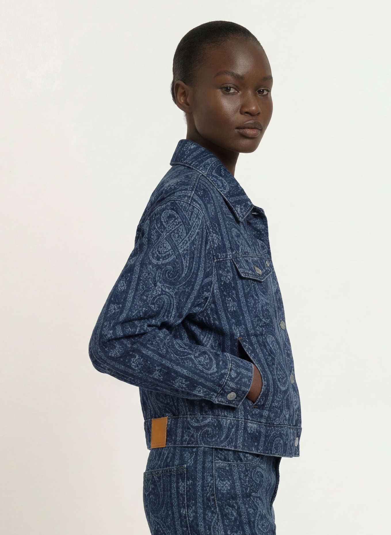 CLAUDIE PIERLOT Jeansjacke: D020 NAVY PRINT