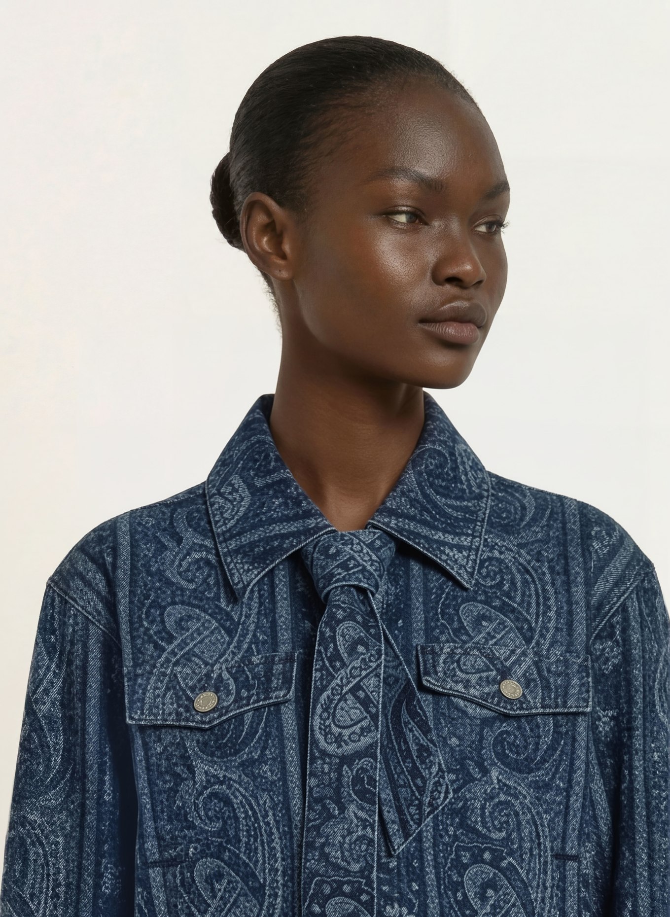 CLAUDIE PIERLOT Jeansjacke: D020 NAVY PRINT