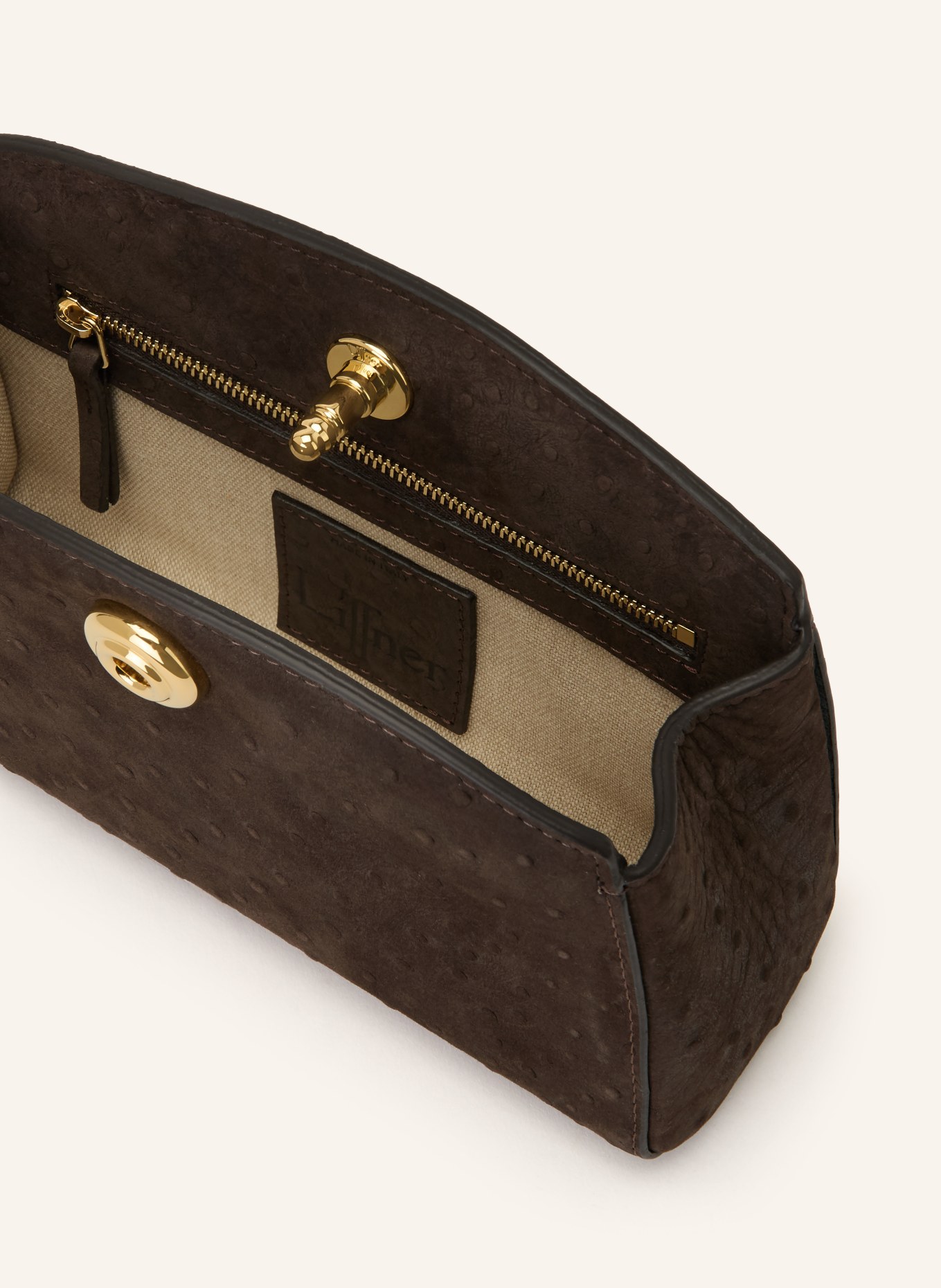 LIFFNER Clutch: DUNKELBRAUN