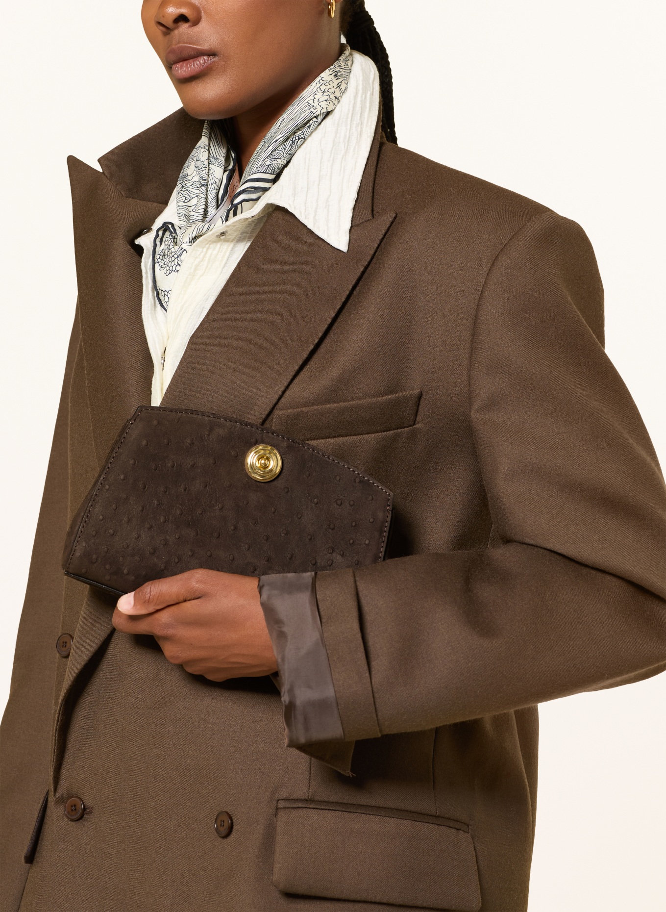 LIFFNER Clutch: DUNKELBRAUN