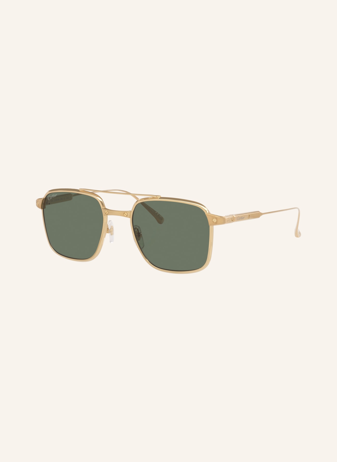 Cartier Sonnenbrille 6L001899: GOLD/ GRÜN POLARISIERT