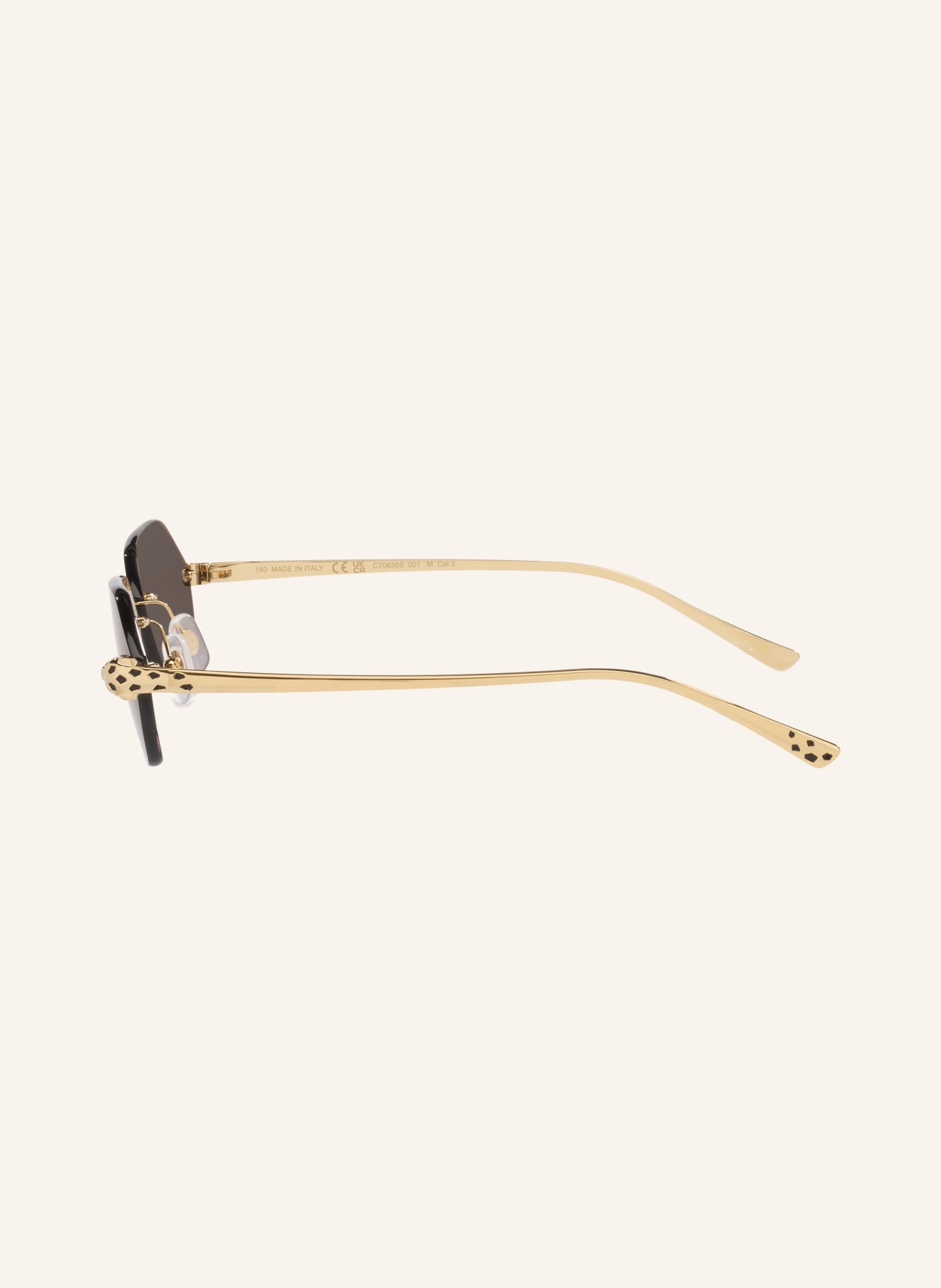 Cartier Sonnenbrille 6L001922: GOLD/ DUNKELGRAU
