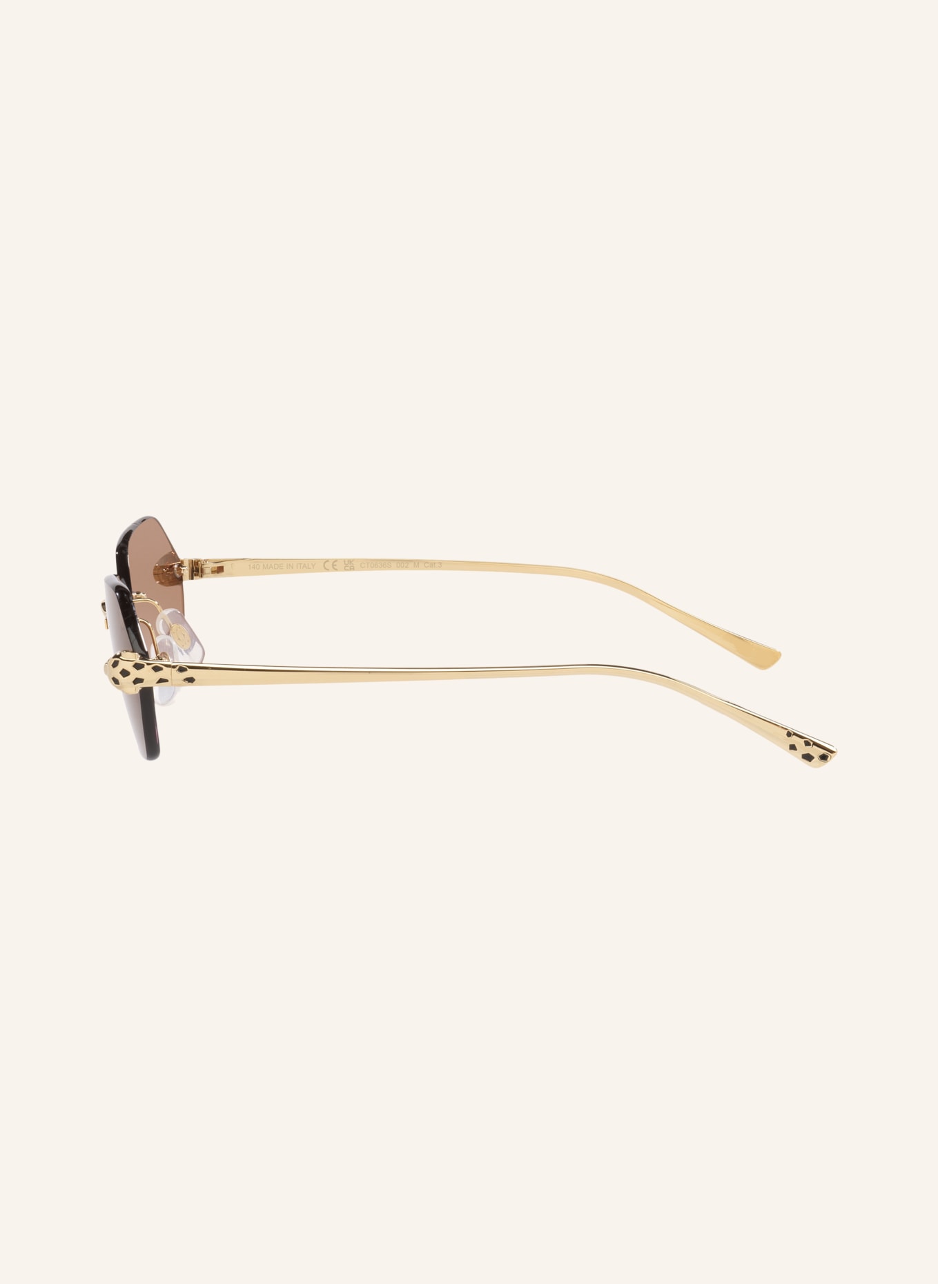 Cartier Sonnenbrille 6L001922: GOLD/ DUNKELBRAUN