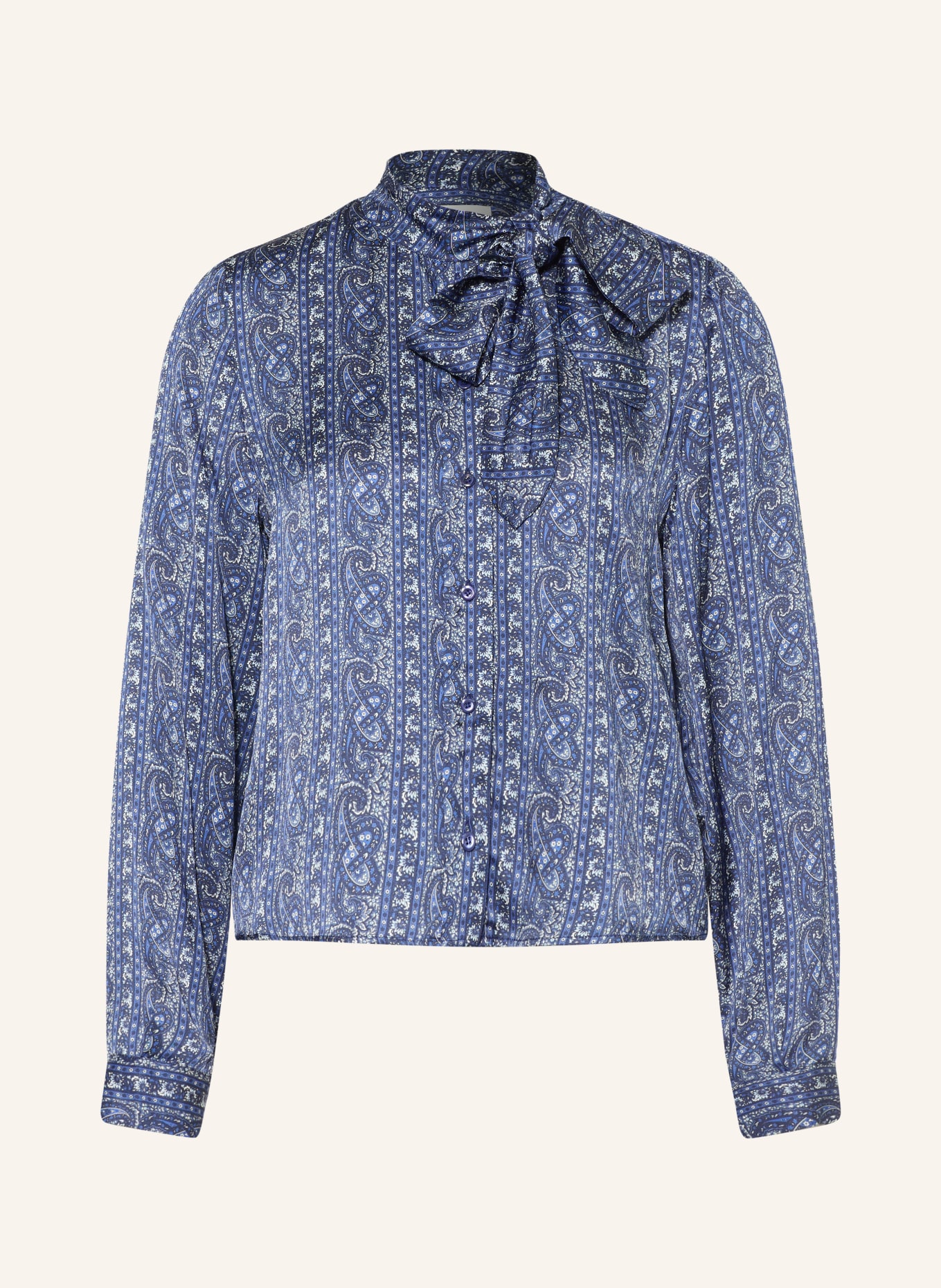 CLAUDIE PIERLOT Bluse: DUNKELBLAU / WEISS